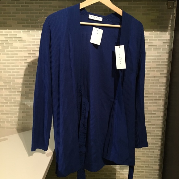 Sandro Paris Blue Kimono Light Knit Cardigan - Picture 7 of 15
